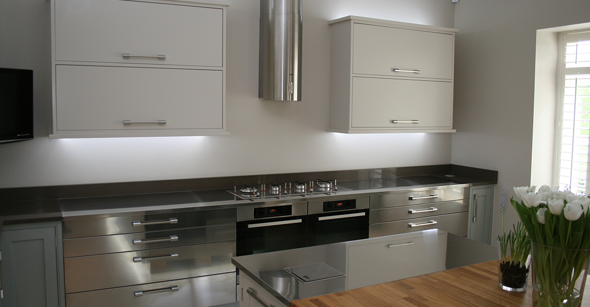 duck egg and alpine white hand painted kitchen kent